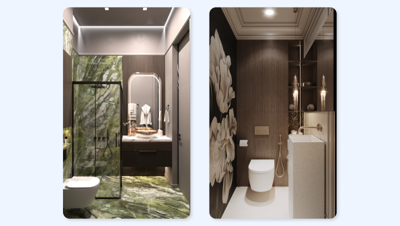 5 дизайнерских приёмов, которые превратят тесный санузел в просторный