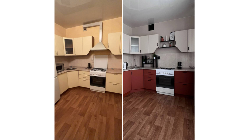 Бюджетно и эффектно: перекрашиваем кухонный фасад