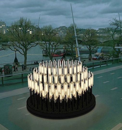 Ли Брум создал масштабную световую скульптуру для Лондонского фестиваля дизайна