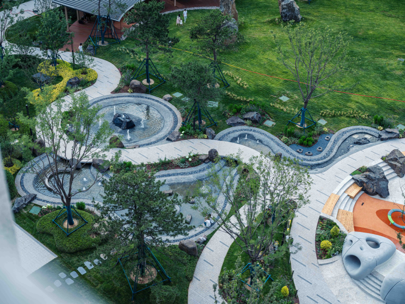 Общественный парк Боулдер (Boulder Park) в Цзинане, Китай