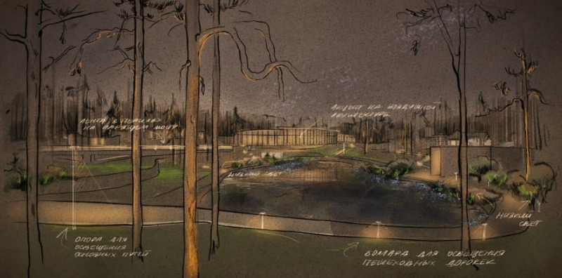 Освещение курорта «Рощино Residence» вдохновлено карело-финским эпосом