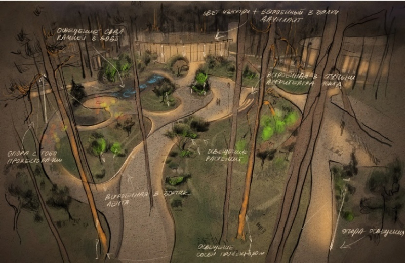 Освещение курорта «Рощино Residence» вдохновлено карело-финским эпосом