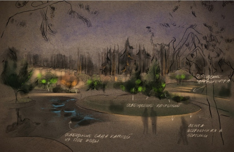 Освещение курорта «Рощино Residence» вдохновлено карело-финским эпосом