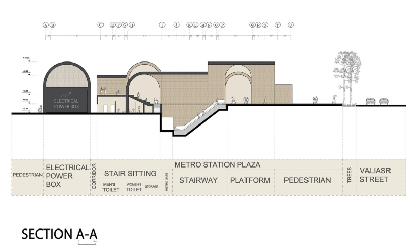 Вход в метро "Джахад Метро Плаза" в городе Тегеран, Иран