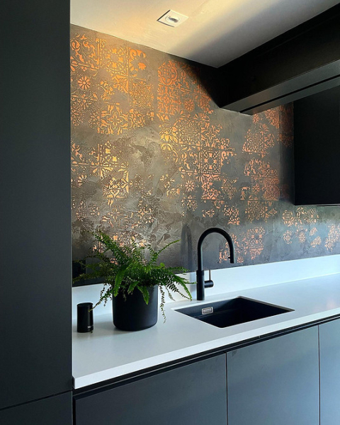 Жидкие обои в интерьере: плюсы и минусы, советы по применению (57 фото)